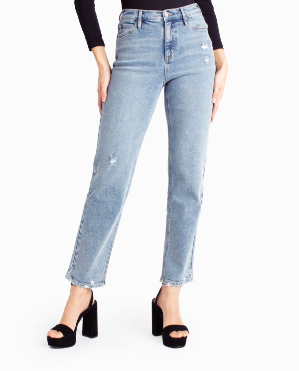 Immymart HIGH RISE SLIM STRAIGHT JEAN