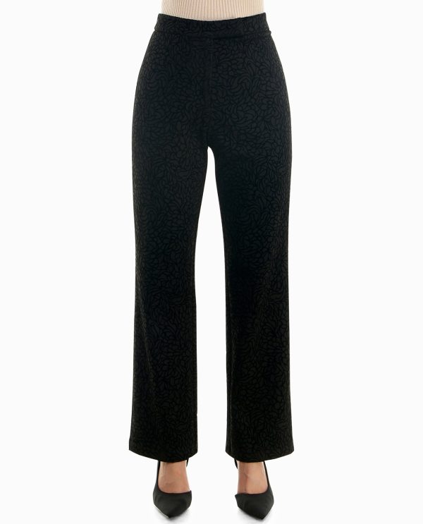 Immymart FLOCKED PONTE FLY FRONT PANT