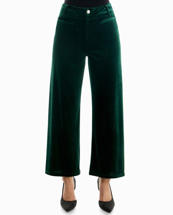Immymart STRETCH VELVET ZIPPER FRONT PANT