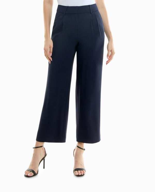 Immymart STRETCH PLEATED WIDE LEG PANT